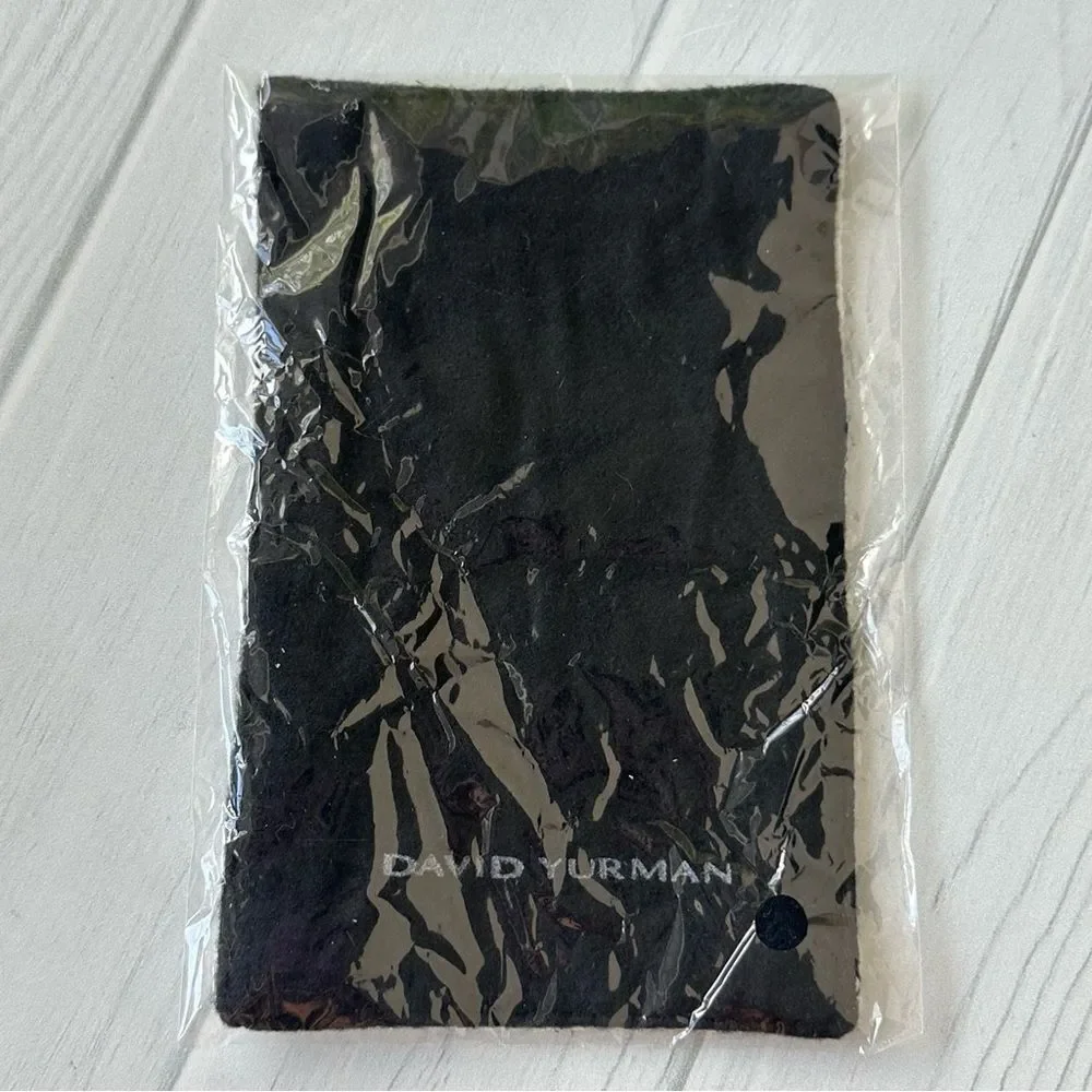 David Yurman Jewelry Polishing Cloth Authentic Silver Cleaning Cloth Dark Gray